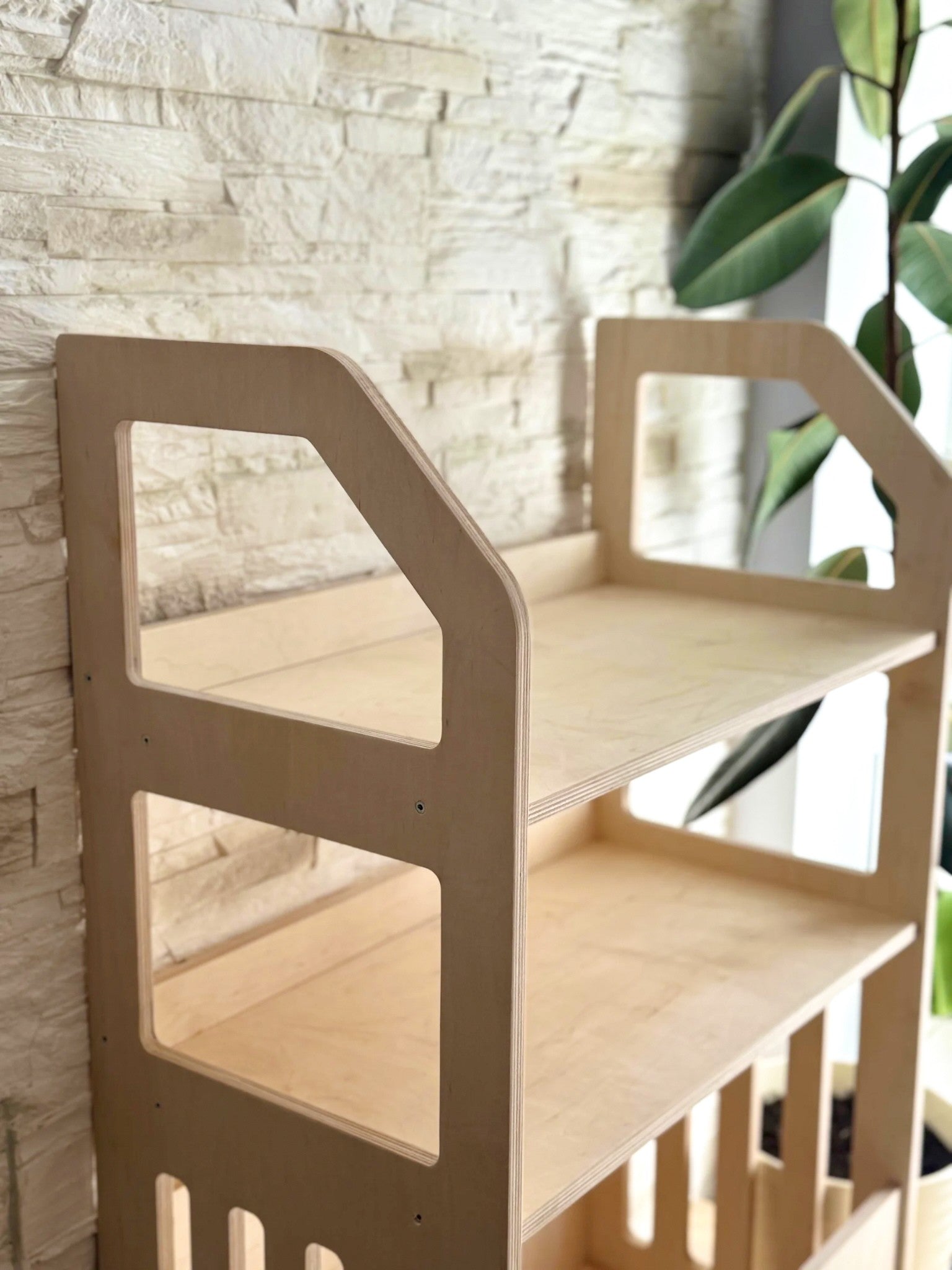 Montessori Wooden Shelf for Independent Play and Storage