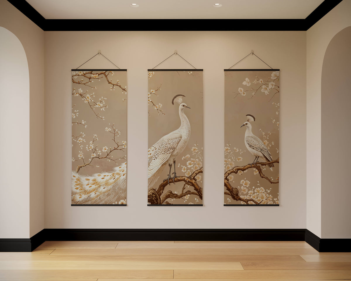 Peacock Chinoiserie Tapestry