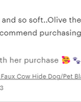 Moody Cow Reversible Pet Blanket | Faux Cowhide & Sherpa | Handmade Luxury Throw for Dogs | Protects Furniture UK