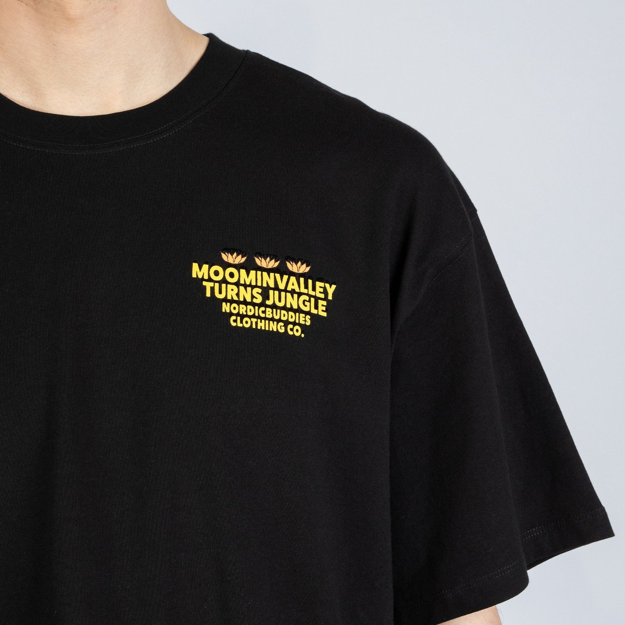 Jungle Black Heavy Cotton T Shirt