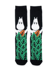 Black Retro Jungle Print Socks for Men