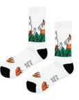 White Moomin Jungle Mens Retro Socks