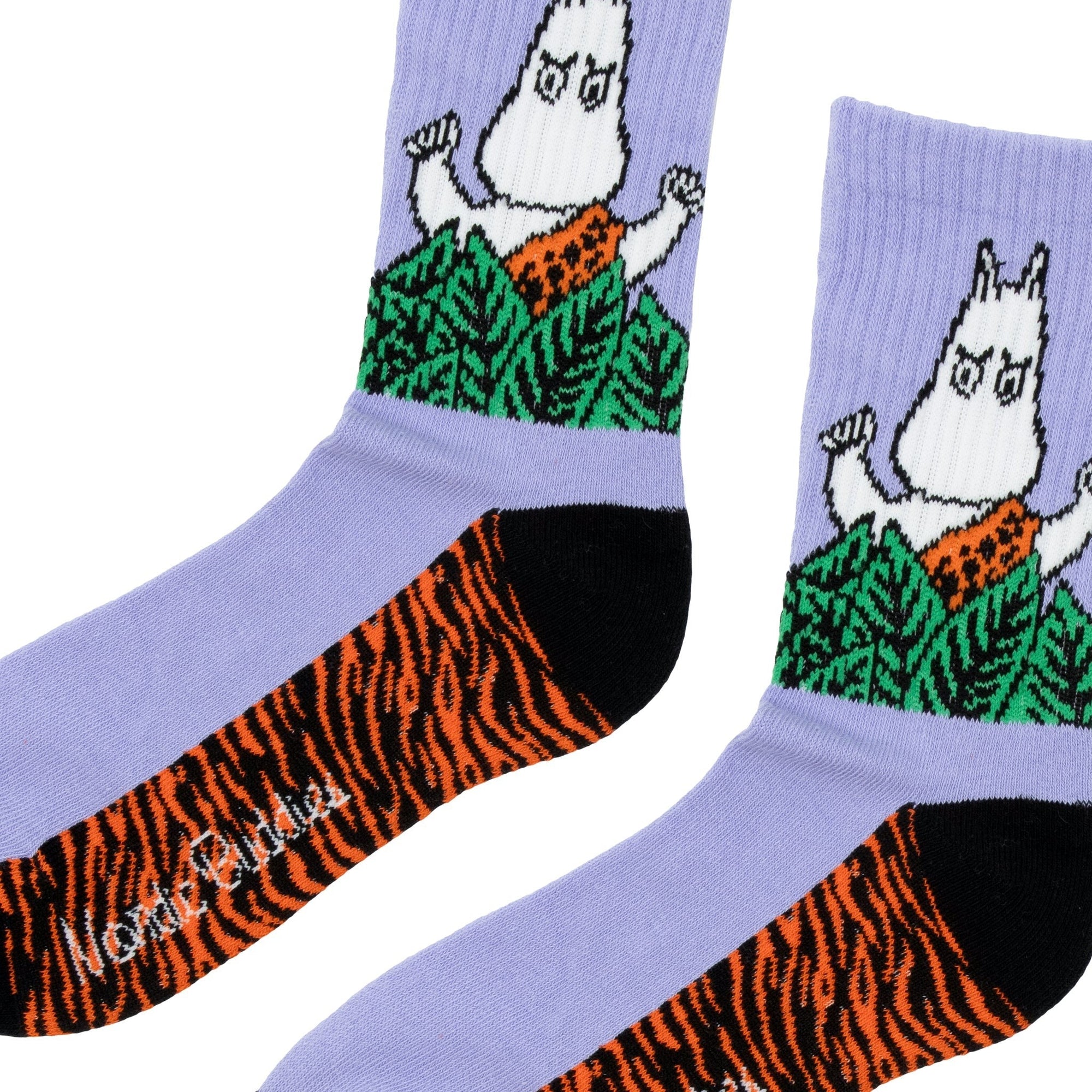 Purple Retro Jungle Socks for Women