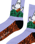 Purple Retro Jungle Socks for Women
