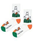 Jungle Retro Moomin Socks in White