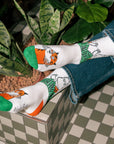 Jungle Retro Moomin Socks in White