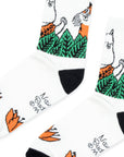 Jungle Retro Womens Socks in White