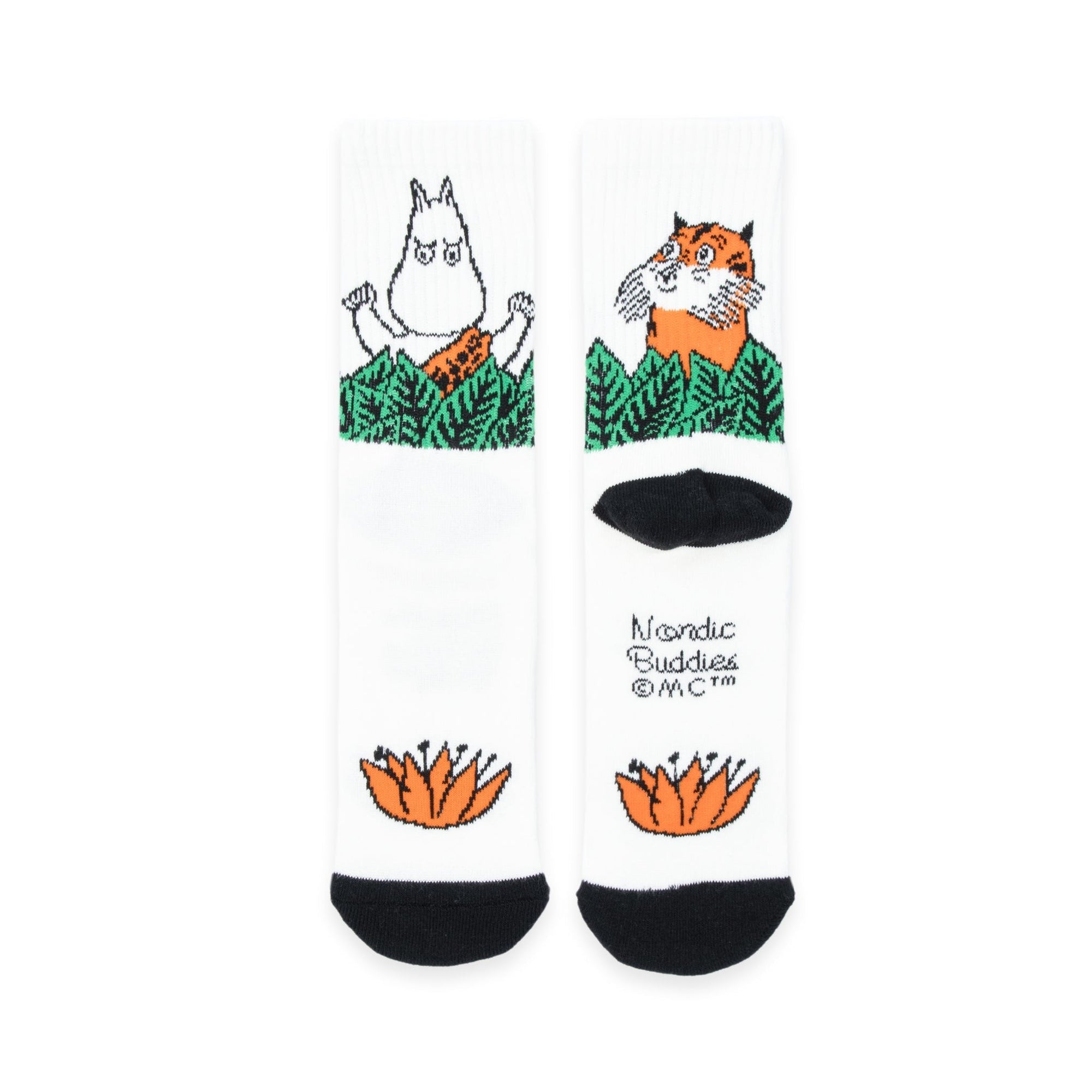 Jungle Retro Womens Socks in White