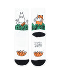 Jungle Retro Womens Socks in White