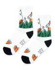 Jungle Retro Womens Socks in White