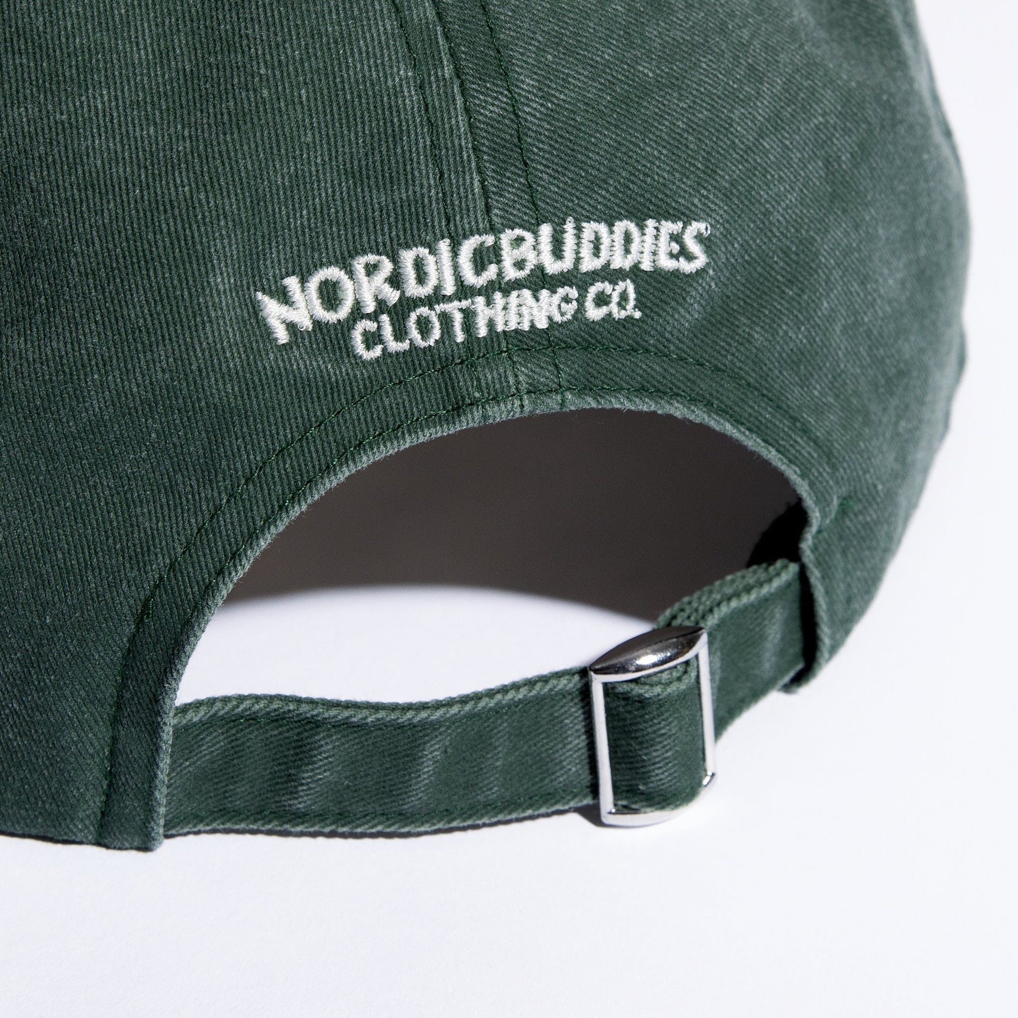 Washed Denim Cap in Denim Green