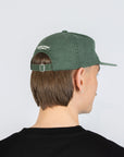 Washed Denim Cap in Denim Green