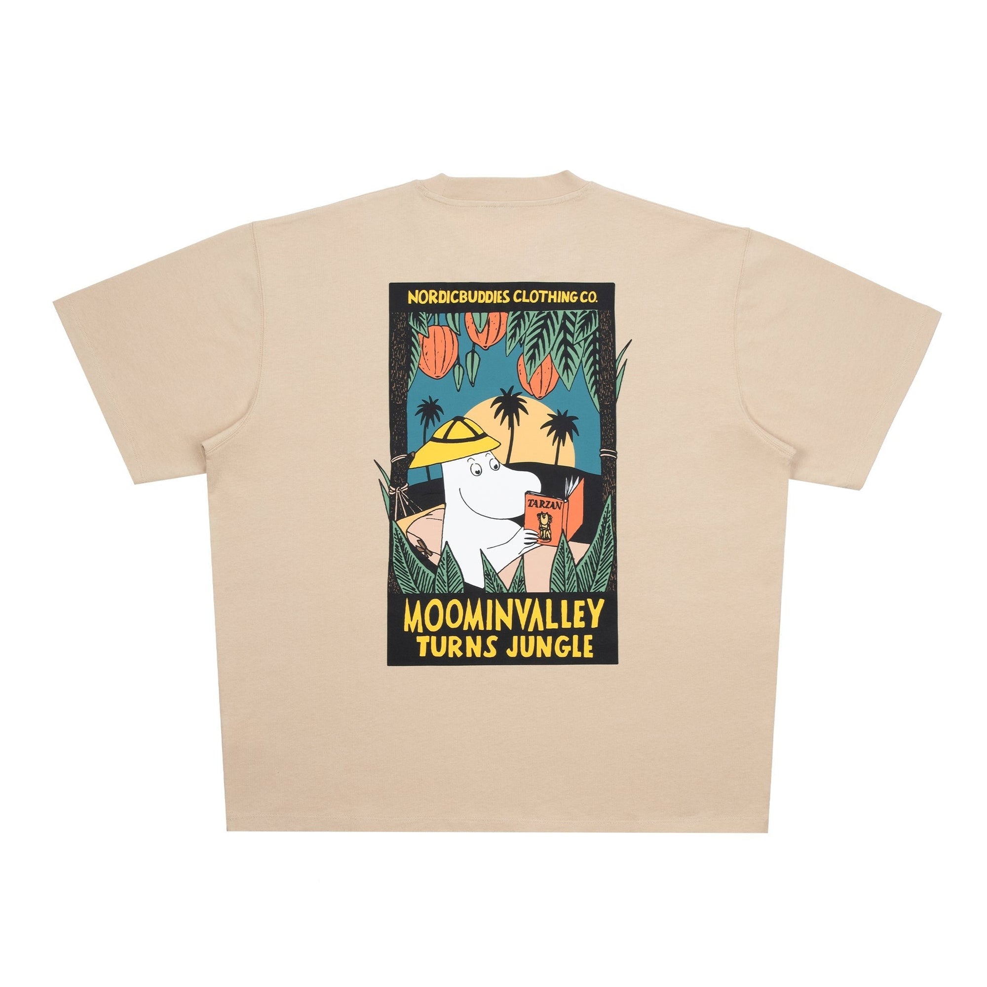 Jungle Heavy Unisex T Shirt in Beige