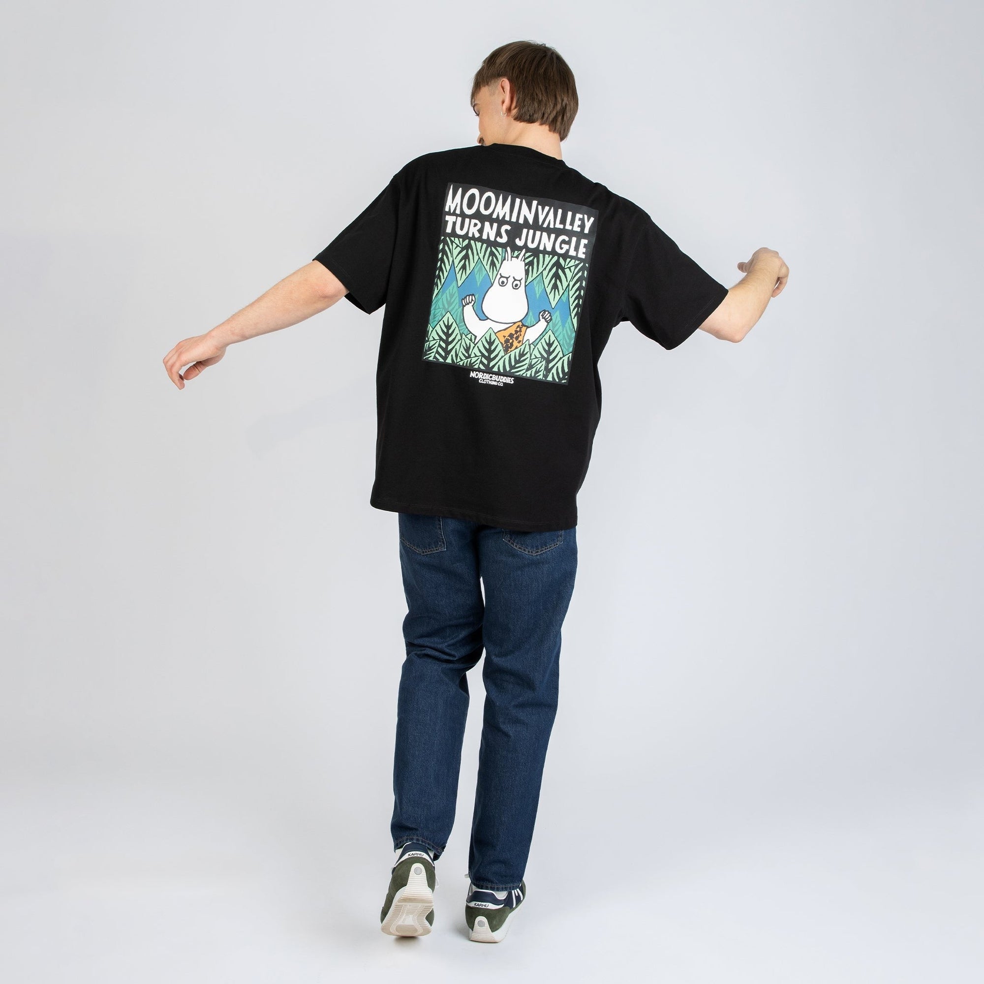 Moomintroll Jungle Unisex Black T Shirt