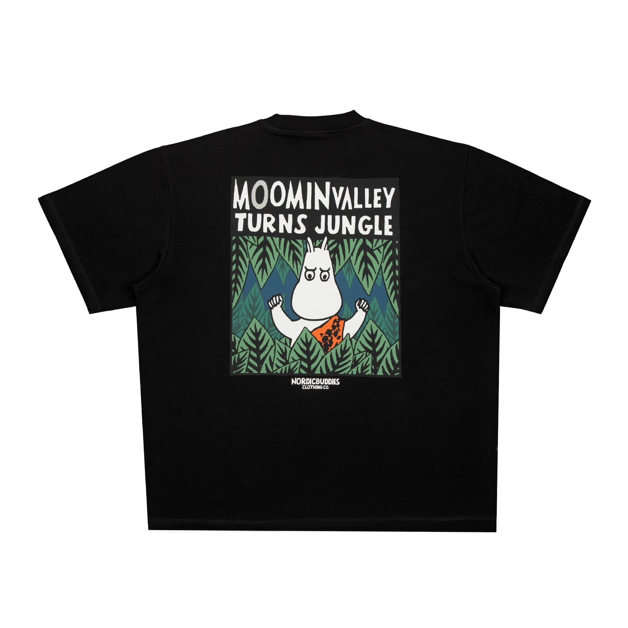 Moomintroll Jungle Unisex Black T Shirt