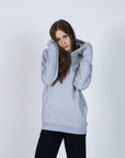 Grey Unisex Temper Hoodie with Moomintroll Embroidery