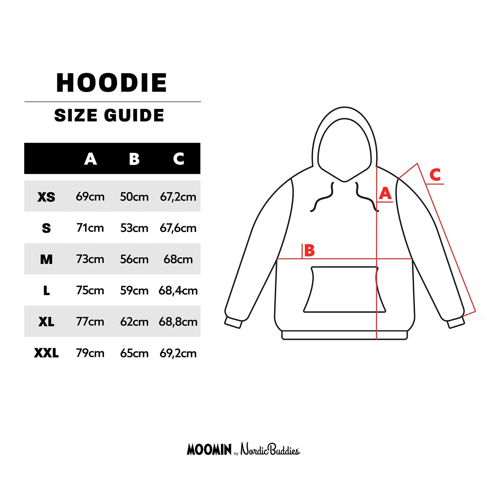 Grey Unisex Temper Hoodie with Moomintroll Embroidery