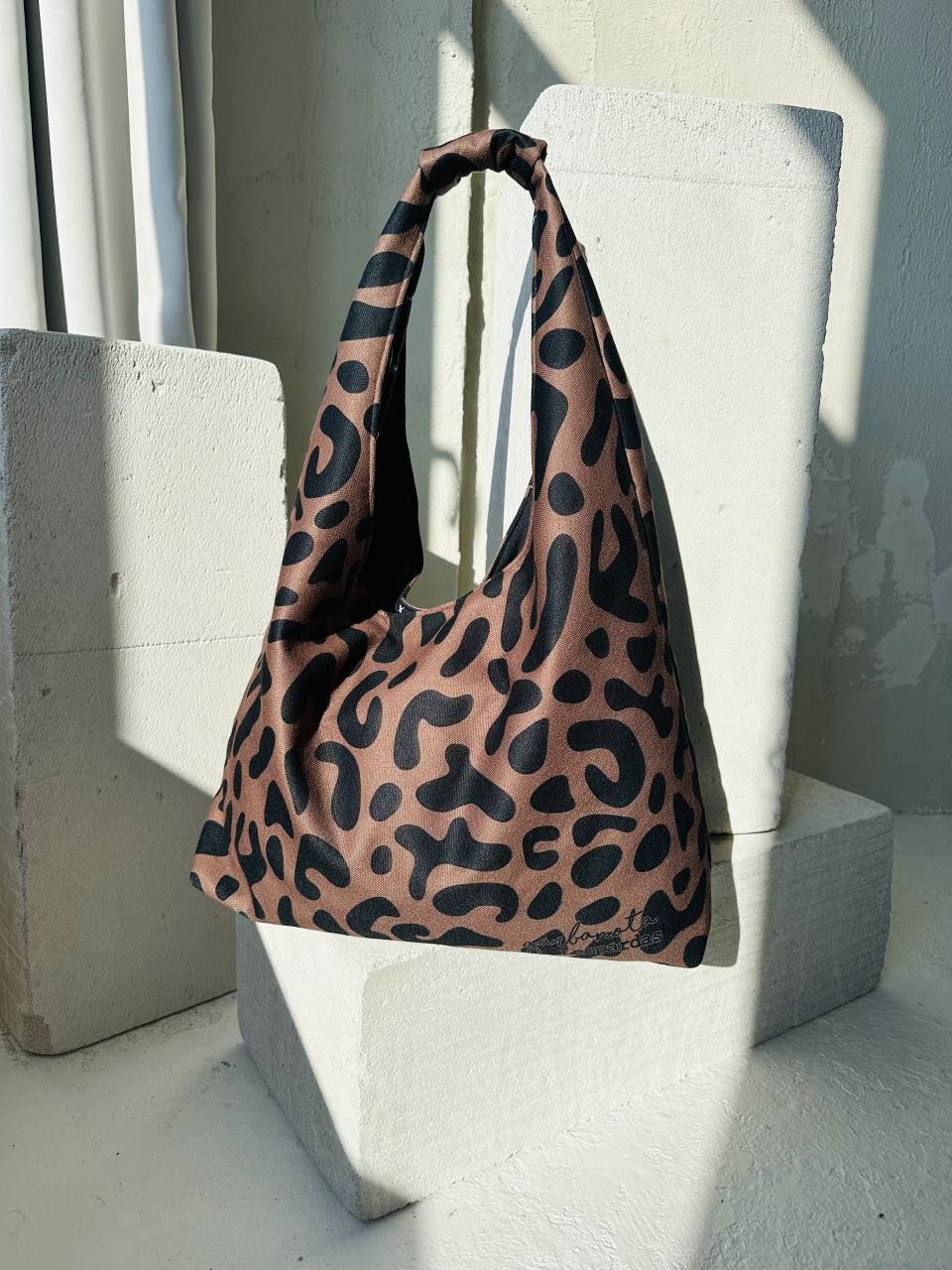 Classic Leopard Moon Bag