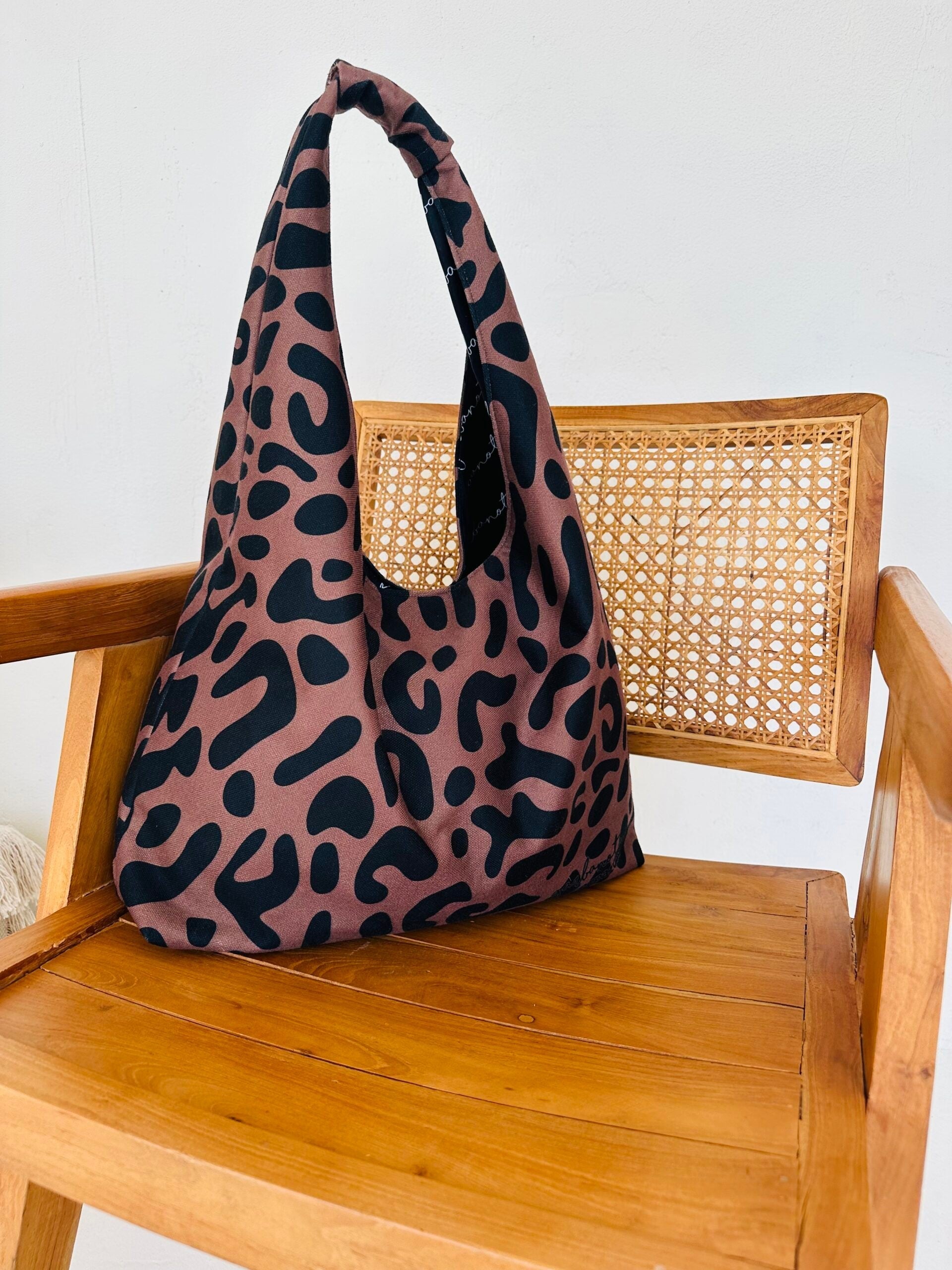 Classic Leopard Moon Bag
