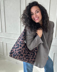 Classic Leopard Moon Bag