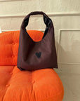 Moon Bag Heart in Brown
