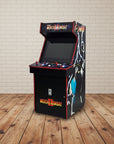 Mortal Kombat II arcade cabinet game in a walled room from brixbailey.com