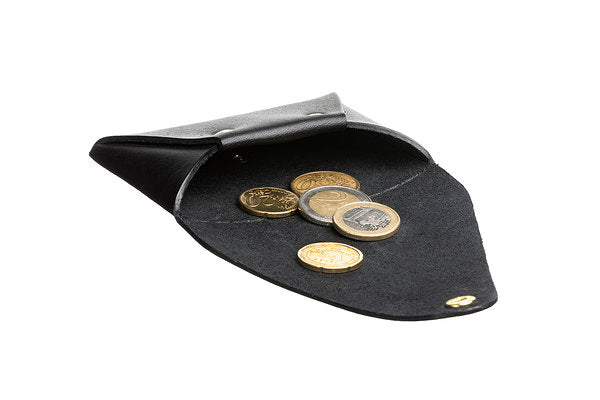 Vegetable-Tanned Leather Coin Pocket Wallet
