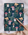 A5 Handmade Notebook with Mushroom & Fern Design