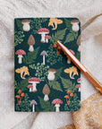 A6 Handmade Notebook with Mushroom & Fern Design