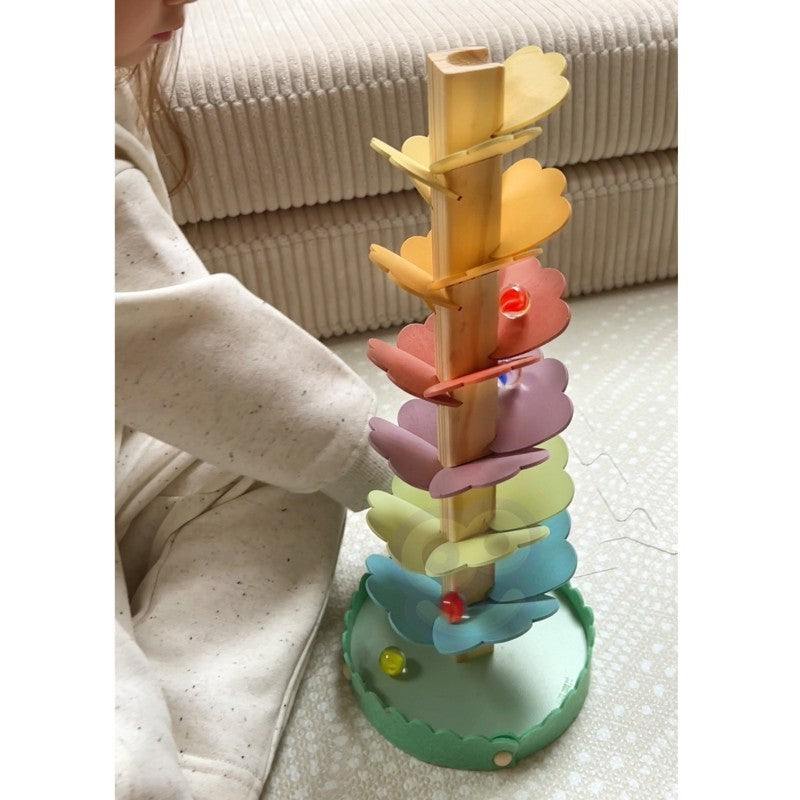 Musical Rainbow Wooden Ball Track for Curious Kids