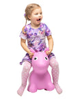 Pink Bouncy Horse Ride On Toy for Toddlers