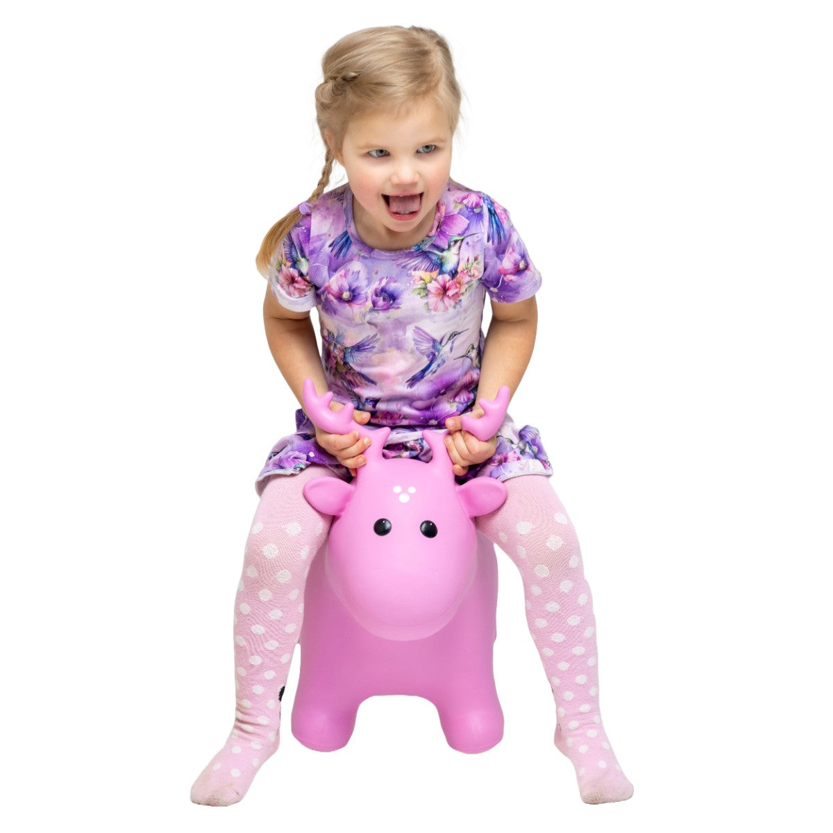 Pink Moose Bouncy Toy for Toddlers