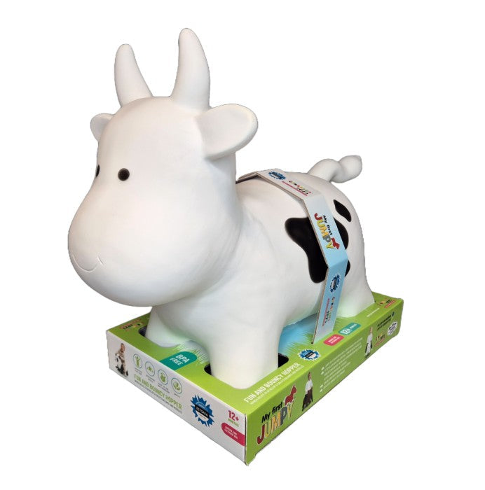 White Cow Bouncer Toy for Active Toddlers