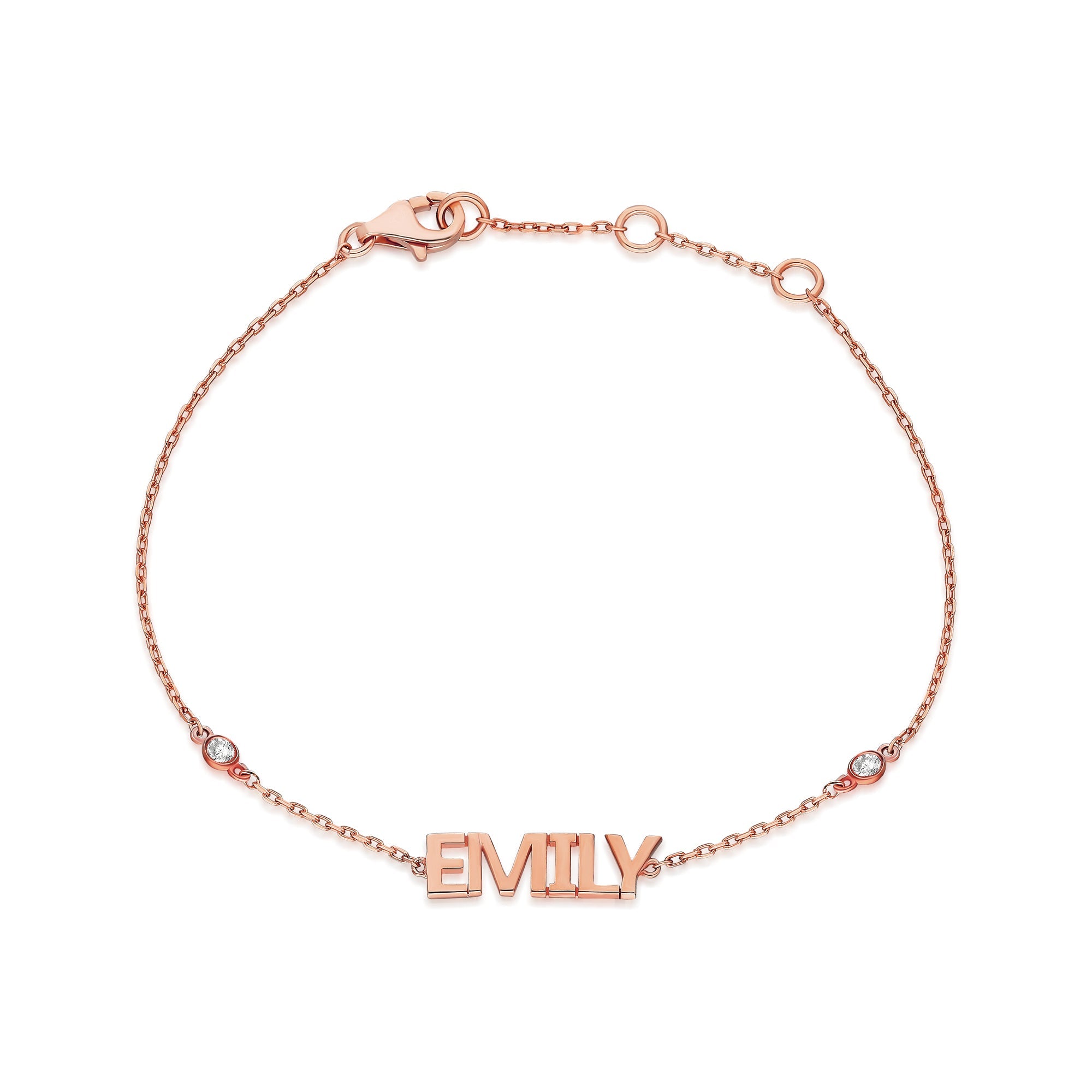 Name Block Lettering Bracelet
