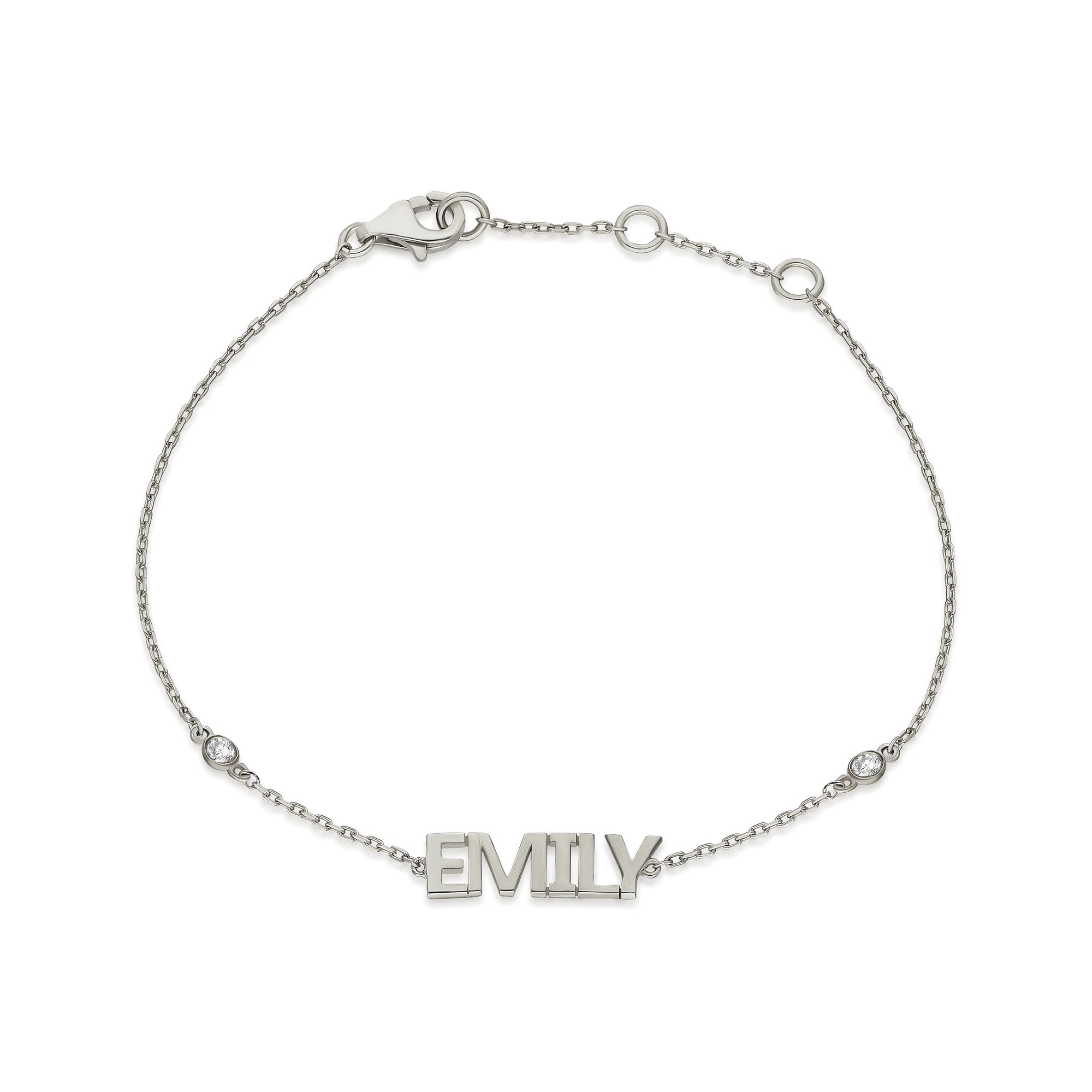 Name Block Lettering Bracelet