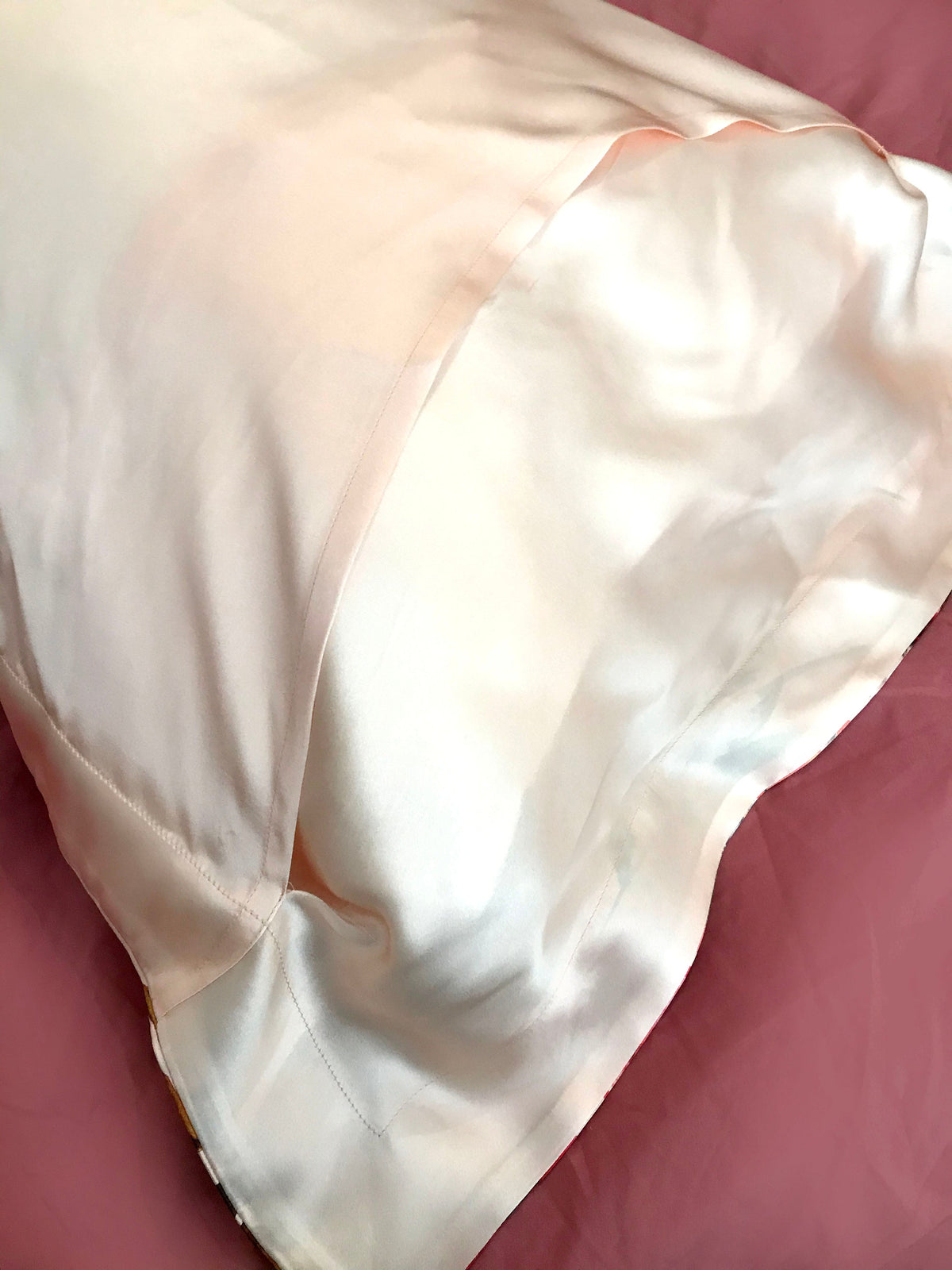 Tropical Silk Pillowcase in hand painted 'Eden' print, Oxford Pillowcase