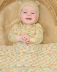 Space-Dye Organic Cotton Knitted Baby Onesie