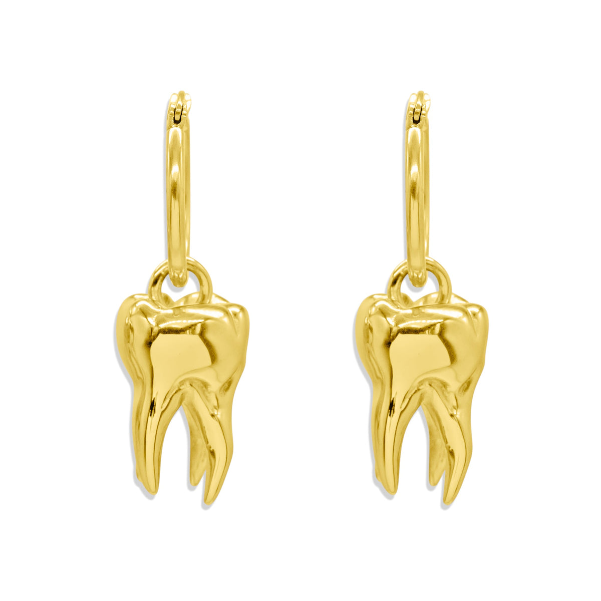 Gold Lover’s Remnant Heavy Tooth Earrings