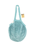 Organic Cotton Blue Crochet Tote Bag