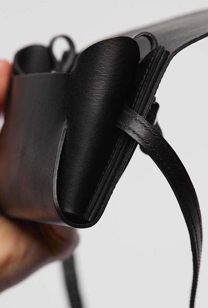 Versatile Leather Clutch Wallet with Adjustable Strap