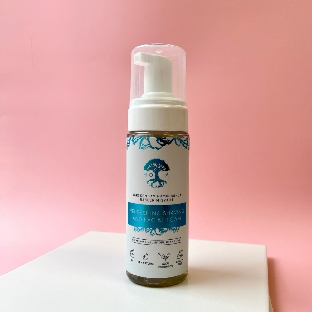 Organic Peppermint Face Wash &amp; Shaving Foam – Soothing &amp; Refreshing by HOIA at www.brixbailey.com