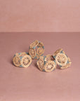Atlántico Iraca Woven Napkin Ring -Blue set of 4