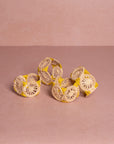 Atlántico Iraca Woven Napkin Ring, Yellow - Set of 4