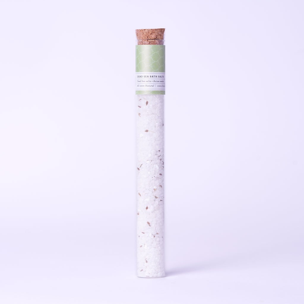 Natural Bath Salts Gift Set in Glass Tubes