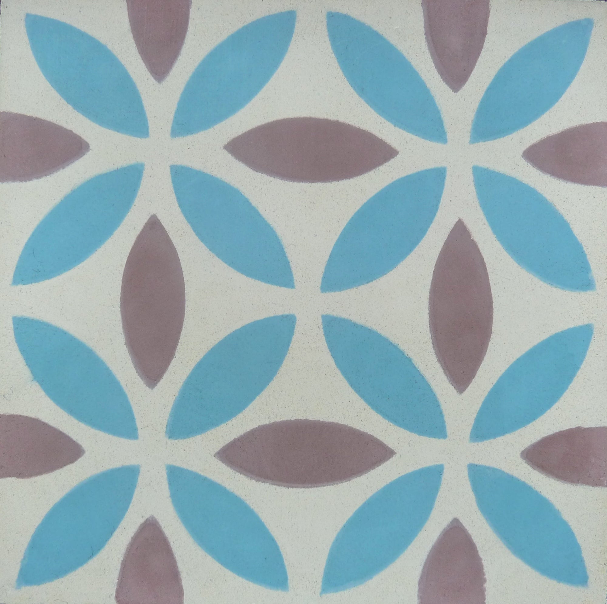 Luxury handcrafted OASIS cement tiles in yellow and blue, premium timeless bathroom and kitchen floor tiles, trending best-selling design by Maria Starling Design at brixbailey.com