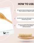 Natural Sisal or Bristle Body Brush for Dry Brushing and Showers