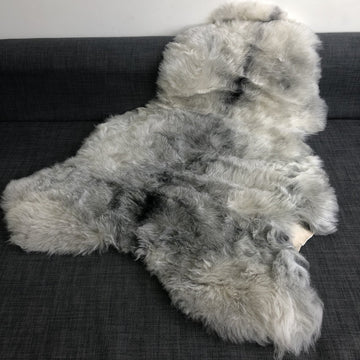 Luxury natural grey Icelandic sheepskin rug, premium undyed shorn 50mm hide, ethically sourced free-range sheep fur, best-selling sustainable home decor by Wildash London at brixbailey.com