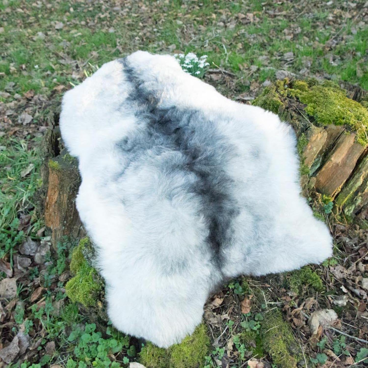 Luxury natural grey Icelandic sheepskin rug, premium undyed shorn 50mm sheep hide, ethically sourced free-range sheepskin throw by Wildash London at brixbailey.com