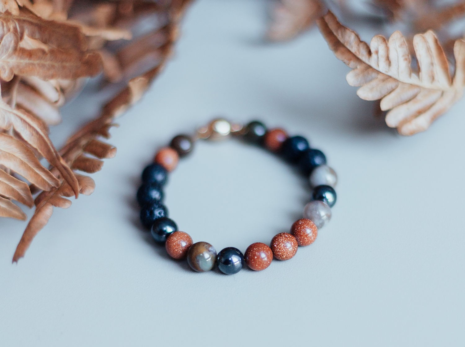Natural Lava Stone Bracelet Magic Autumn