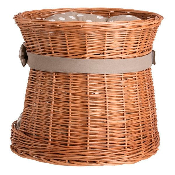 Cozy Wicker Cat House with Removable Cushions